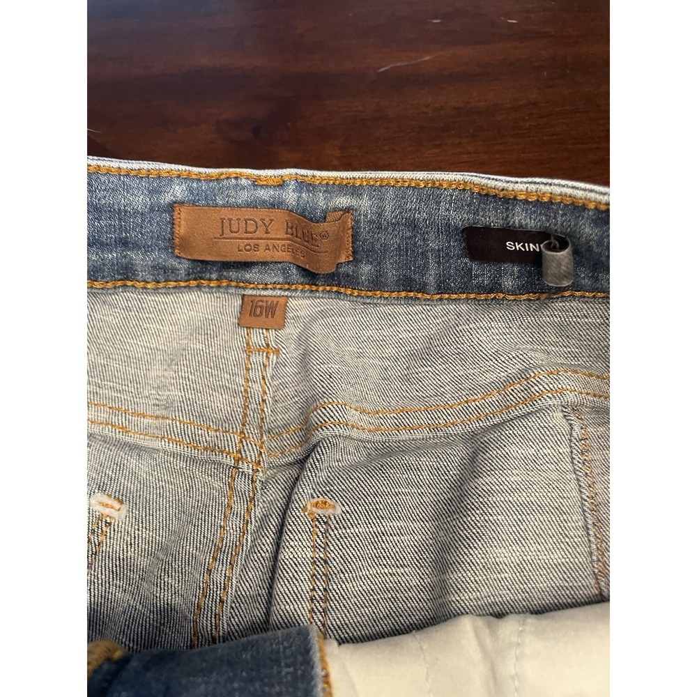 Judy Blue 16W Jeans Raw Edge Skinny Fit JB88871 MD - Picture 4 of 8